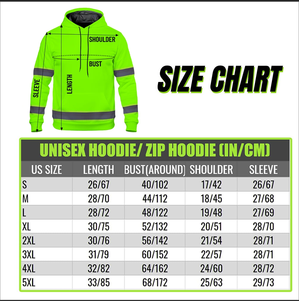 Orange Neon Yellow Orchid Hi-Vis Hoodie