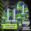 Green Neon Violet Orchid Hi-Vis Zip Hoodie