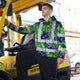 Green Neon Violet Orchid Hi-Vis Zip Hoodie