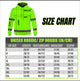 Green Neon Violet Orchid Hi-Vis Zip Hoodie