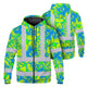 Green Neon Blue Orchid Hi-Vis Zip Hoodie
