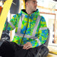 Green Neon Blue Orchid Hi-Vis Zip Hoodie