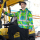 Green Neon Blue Orchid Hi-Vis Zip Hoodie
