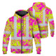 Pink Neon Yellow Orchid Hi-Vis Zip Hoodie