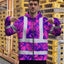 Pink Neon Violet Orchid Hi-Vis Zip Hoodie