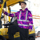Pink Neon Violet Orchid Hi-Vis Zip Hoodie