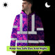Pink Neon Violet Orchid Hi-Vis Zip Hoodie
