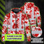 Red Neon White Orchid Hi-Vis Zip Hoodie