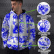 Blue Neon White Orchid Hi-Vis Zip Hoodie