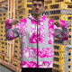Pink Neon White Orchid Hi-Vis Zip Hoodie