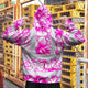 Pink Neon White Orchid Hi-Vis Zip Hoodie