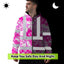 Pink Neon White Orchid Hi-Vis Zip Hoodie