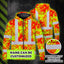 Orange Neon Yellow Orchid Hi-Vis Zip Hoodie