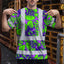 Green Neon Violet Orchid Hi-Vis T-Shirt