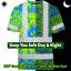 Green Neon Blue Orchid Hi-Vis T-Shirt