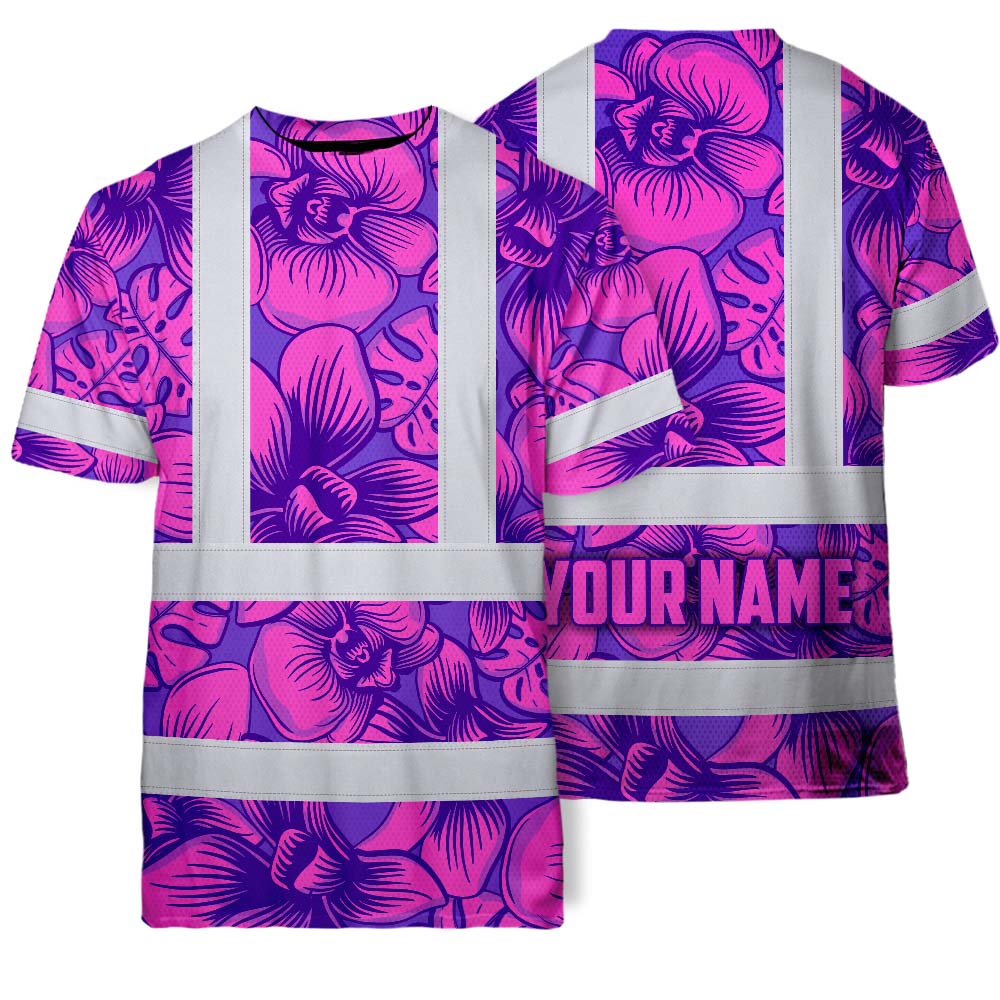 Pink Neon Violet Orchid Hi-Vis T-Shirt