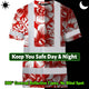 Red Neon White Orchid Hi-Vis T-Shirt