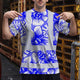 Blue Neon White Orchid Hi-Vis T-Shirt