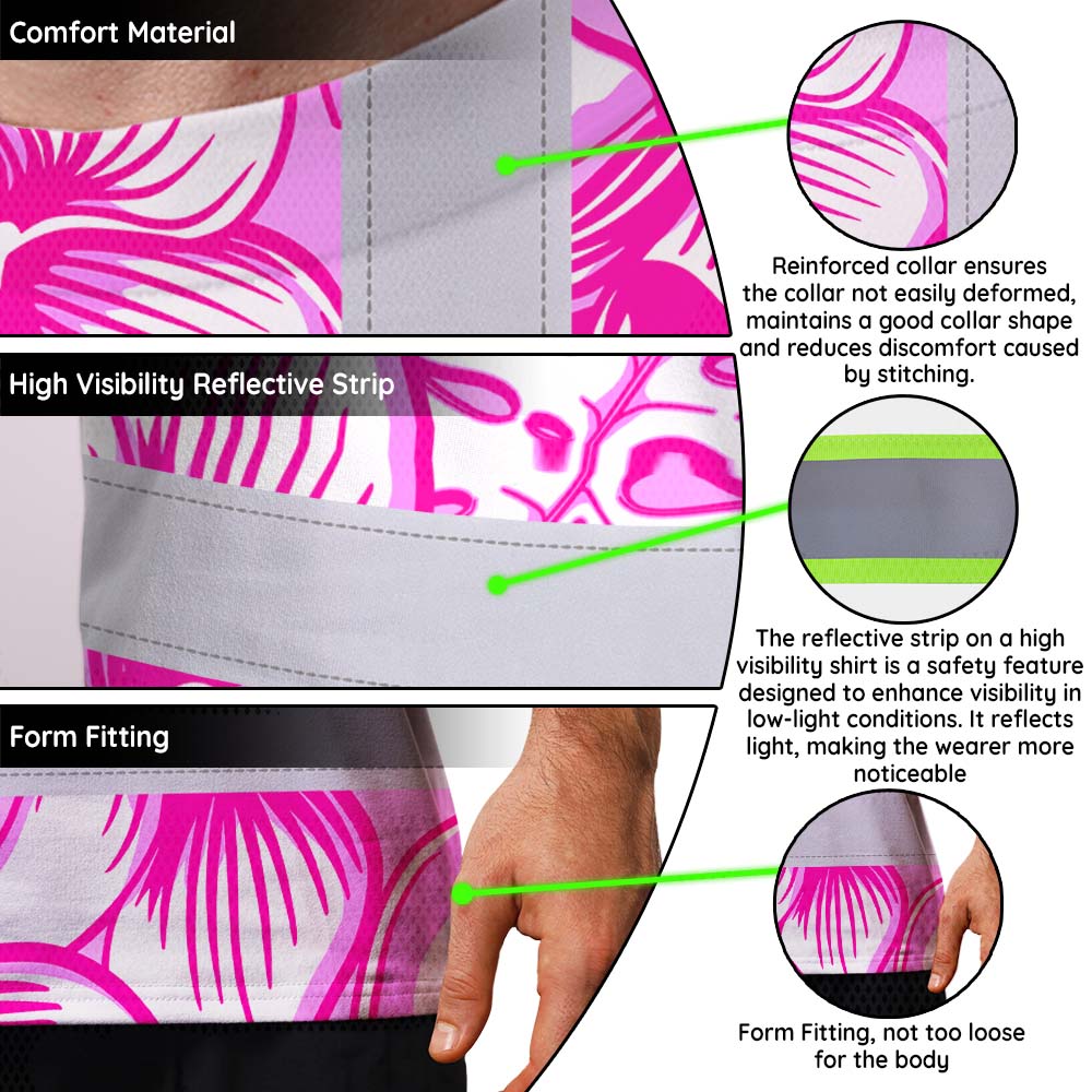 Pink Neon White Orchid Hi-Vis T-Shirt