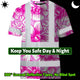 Pink Neon White Orchid Hi-Vis T-Shirt