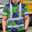 Green Neon Violet Orchid Hi-Vis Polo Shirt