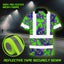 Green Neon Violet Orchid Hi-Vis Polo Shirt