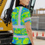 Green Neon Blue Orchid Hi-Vis Polo Shirt