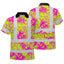 Pink Neon Yellow Orchid Hi-Vis Polo Shirt