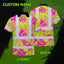 Pink Neon Yellow Orchid Hi-Vis Polo Shirt
