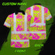 Pink Neon Yellow Orchid Hi-Vis Polo Shirt