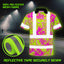 Pink Neon Yellow Orchid Hi-Vis Polo Shirt