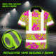 Pink Neon Yellow Orchid Hi-Vis Polo Shirt