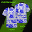 Blue Neon White Orchid Hi-Vis Polo Shirt