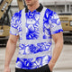 Blue Neon White Orchid Hi-Vis Polo Shirt