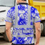 Blue Neon White Orchid Hi-Vis Polo Shirt