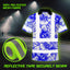 Blue Neon White Orchid Hi-Vis Polo Shirt