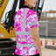 Pink Neon White Orchid Hi-Vis Polo Shirt
