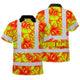 Orange Neon Yellow Orchid Hi-Vis Polo Shirt
