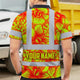 Orange Neon Yellow Orchid Hi-Vis Polo Shirt