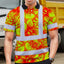 Orange Neon Yellow Orchid Hi-Vis Polo Shirt
