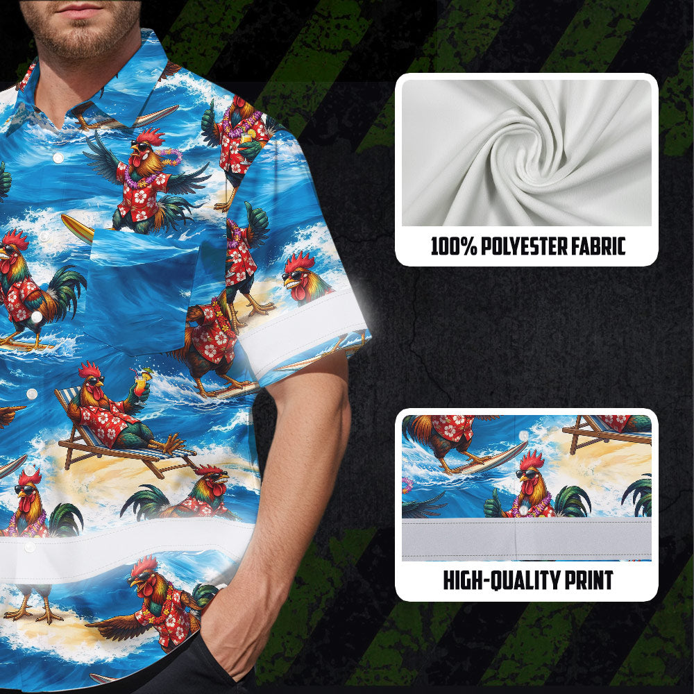 Funny Chicken 4 Hi-Vis Hawaiian Shirt