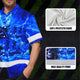 Blue Neon Skull Boat Hi-Vis Hawaiian Shirt