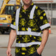 Yellow Skull Boat Hi-Vis Hawaiian Shirt