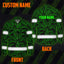 Hi Vis Hawaiian Long Sleeve Shirt Reflective Tapes Green Neon Leaves Hi-Vis Long Sleeve Shirt