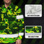 Hi Vis Hawaiian Long Sleeve Shirt Reflective Tape Gradient Green Yellow Sea Animal Hi-Vis Long Sleeve Shirt