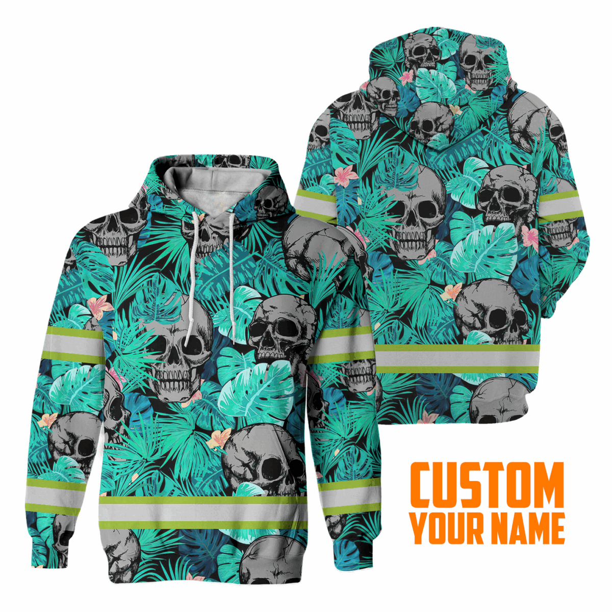 Reflective Hi Vis Mint Neon Hoodie - Safety Workwear