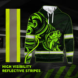 Hi Vis Jacket Reflective Green Neon Hawaii Fishing Custom Name Safety