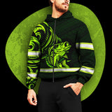 Hi Vis Jacket Reflective Green Neon Hawaii Fishing Custom Name Safety