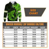Hi Vis Hoodie Reflective Tapes Green Shark Hawaiian Polynesian Tribal Custom Name Safety Workwear For Workers, Runners, Cyclists