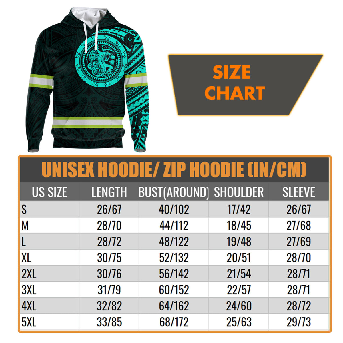 Hi Vis Hoodie Reflective Tapes Mint Hawaiian Polynesian Tribal Custom Name Safety Workwear For Workers, Runners, Cyclists